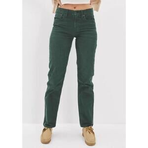 American Eagle Women's Forest Green Corduroy Mom Jean, Size 16 Regular